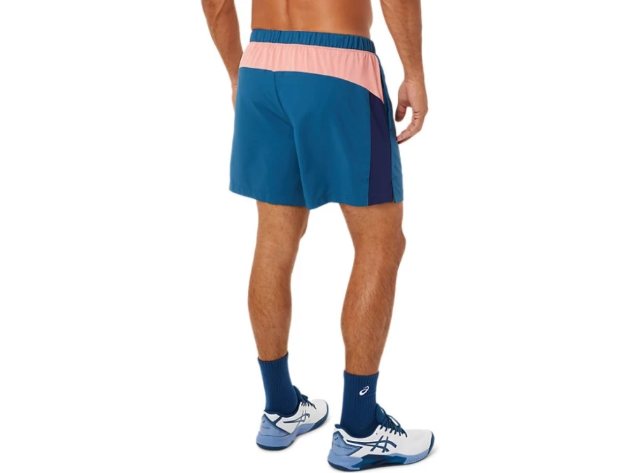 ASICS Men's Light Indigo Color Block Court Shorts