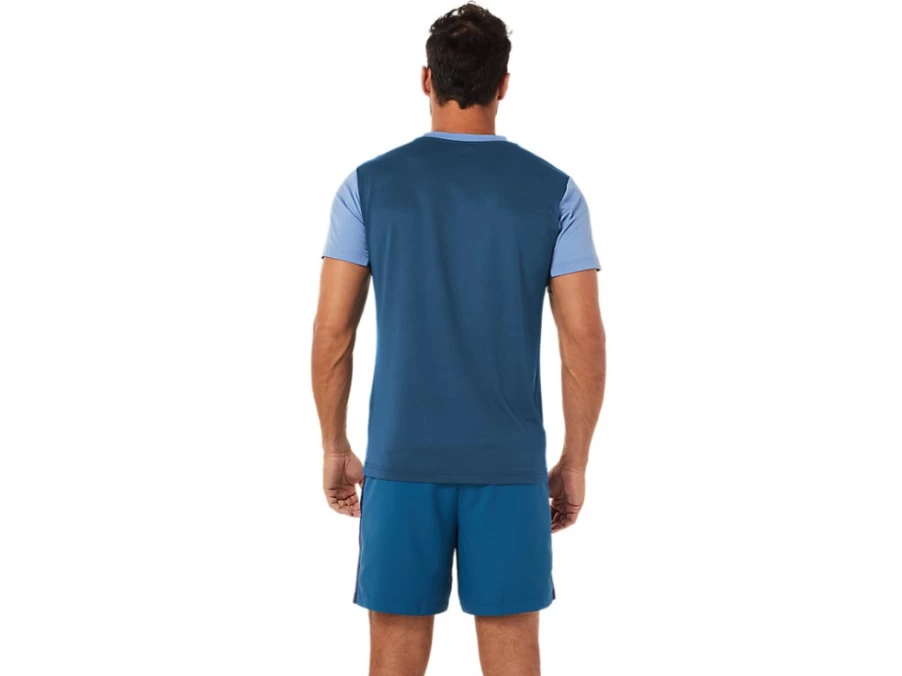 ASICS Men's Light Indigo Court Graphic Short Sleeve T-Shirt