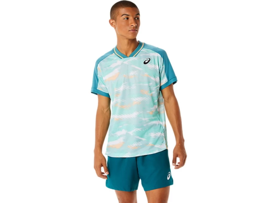 ASICS Men's Misty Pine Graphic Short Sleeve T-Shirt - Match Collection