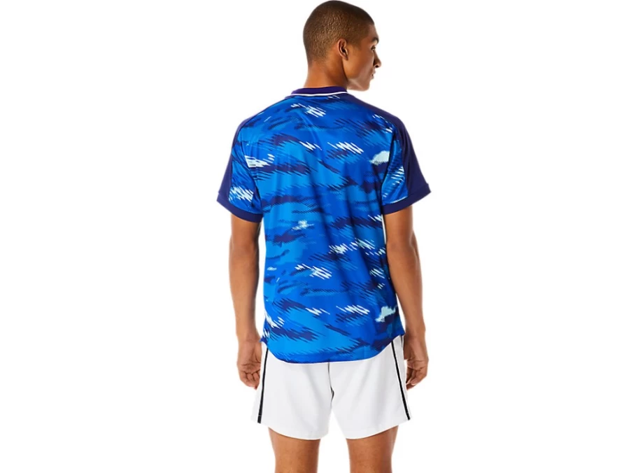ASICS Men's Match Graphic Short Sleeve T-Shirt in Dive Blue - Athletic Casual Top