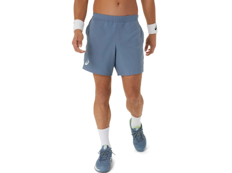 ASICS Men's Steel Blue Match 7-Inch Shorts - Running & Training Shorts