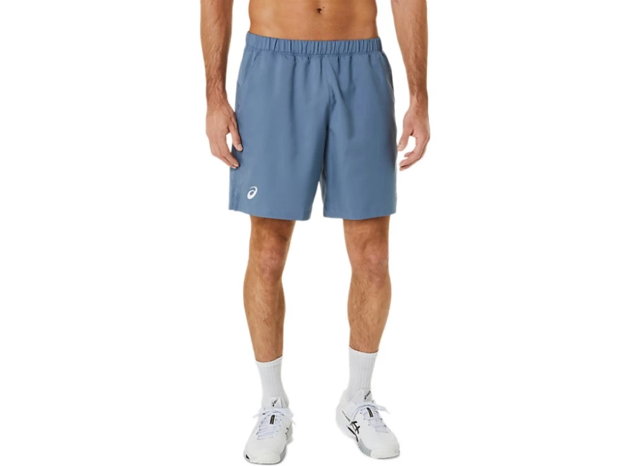 ASICS Men's Steel Blue Court 9-Inch Shorts for Tennis & Active Wear