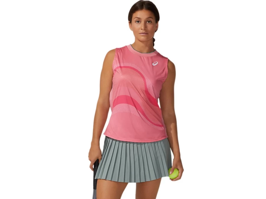 ASICS Women's Peach Petal Graphic Match Tank Top