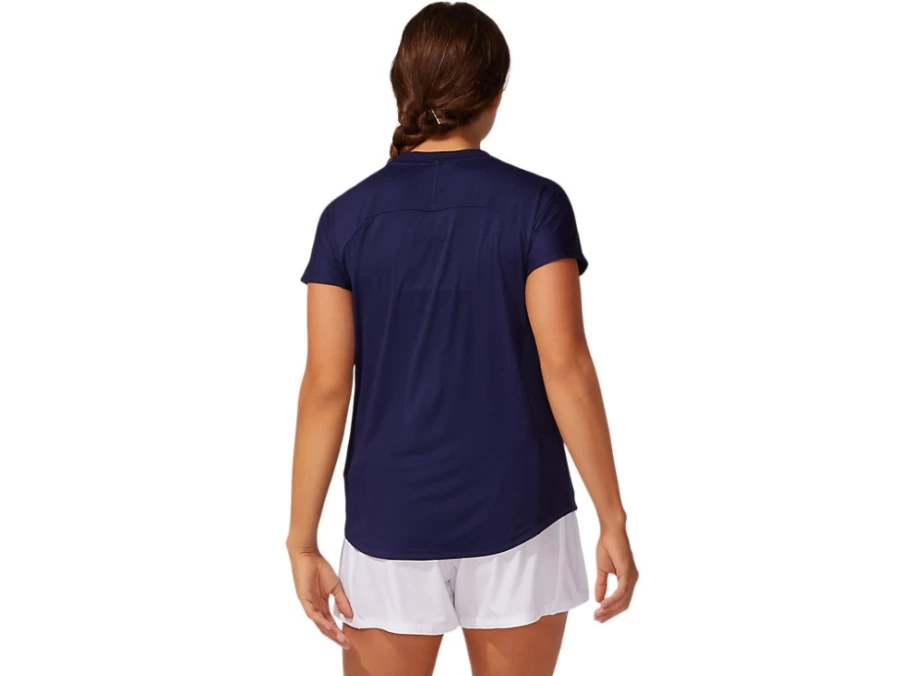 ASICS Women's Peacoat Piping Tee - Comfortable Casual T-Shirt for Women