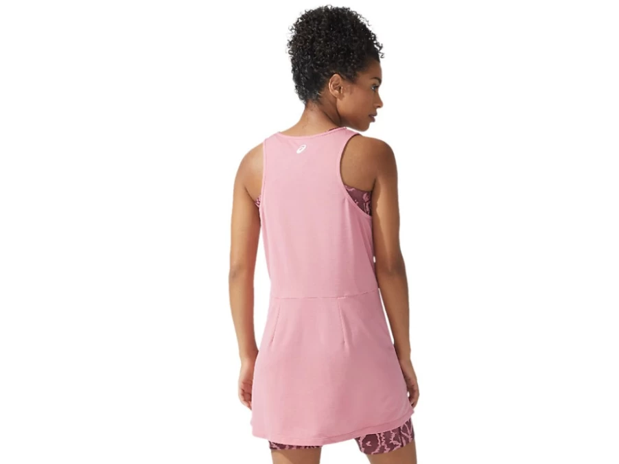ASICS Women's Smokey Rose/Deep Mars Print STRONG 92 Dress - Elegant Athletic Style