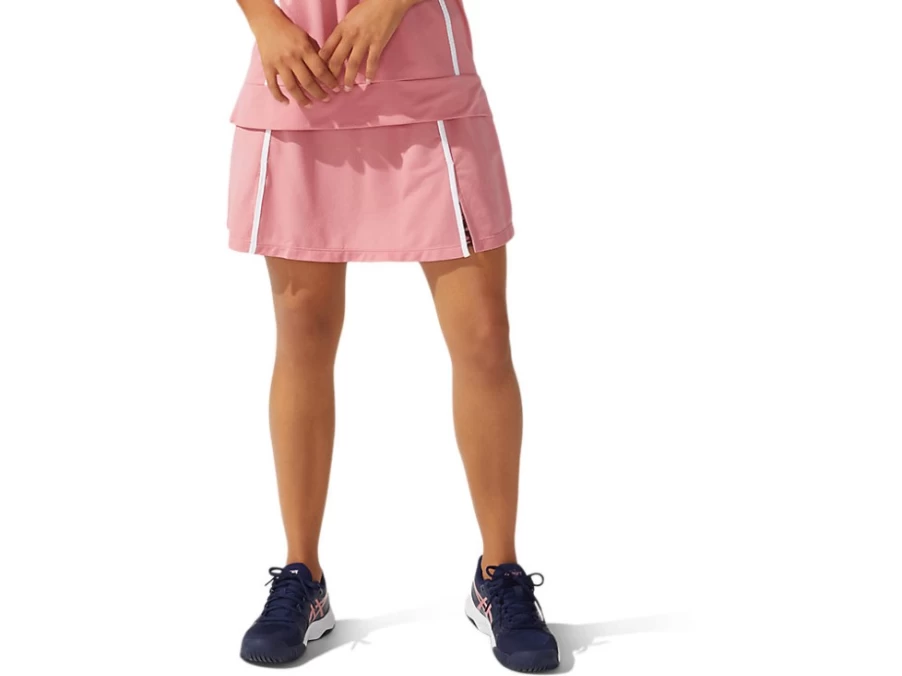 ASICS Women's Smokey Rose/Deep Mars Print STRONG 92 Skort – Athletic Tennis Skirt with Shorts