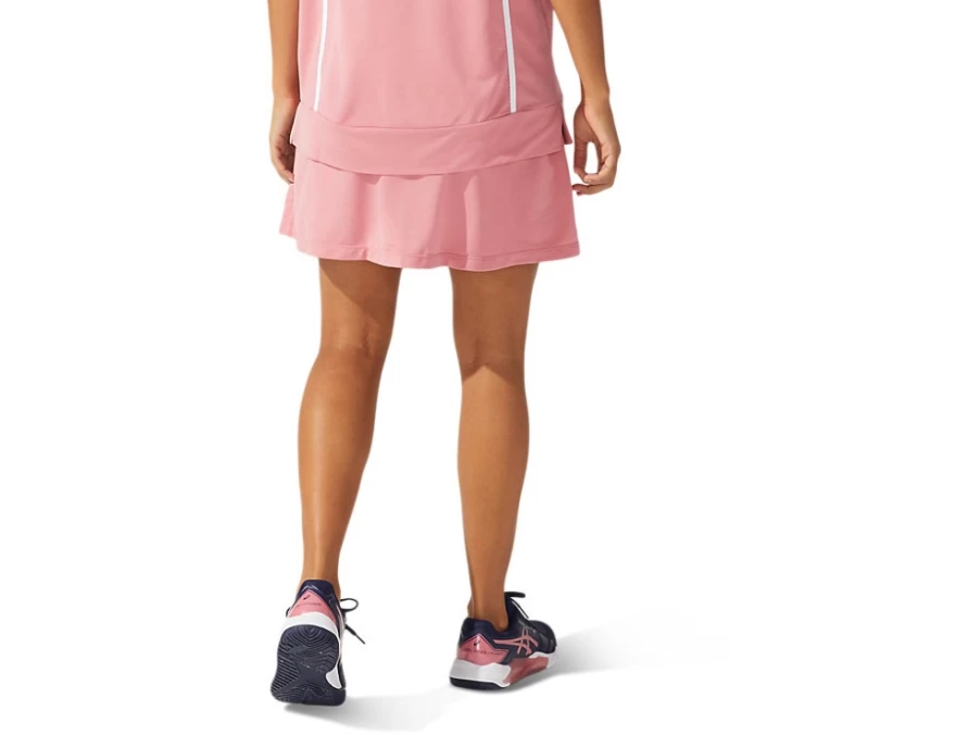 ASICS Women's Smokey Rose/Deep Mars Print STRONG 92 Skort – Athletic Tennis Skirt with Shorts