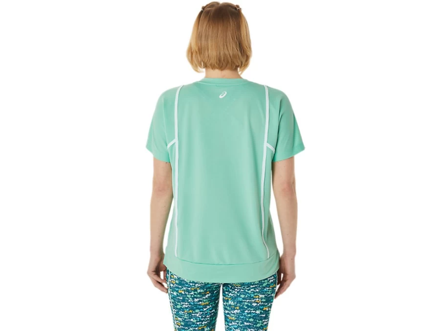 ASICS Women's Seafoam & Brilliant White STRONG 92 Short Sleeve Top - Lightweight Workout Tee