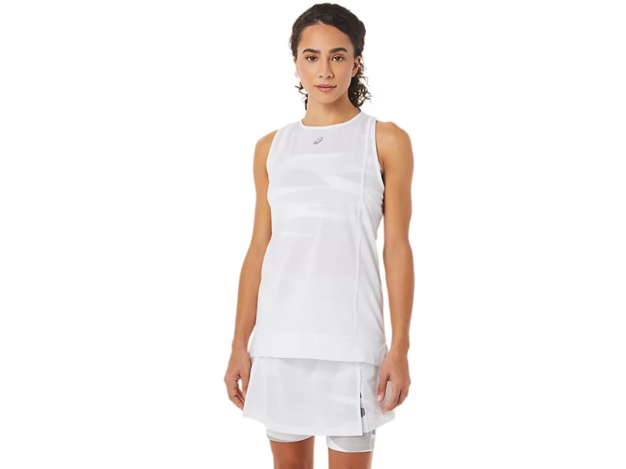 ASICS Women's Strong 92 Tank Top - Brilliant White | Lightweight Workout Shirt for Running & Training