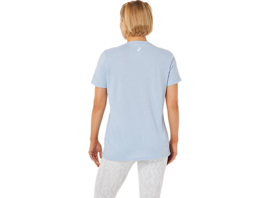 ASICS Women's Mist/Glow Yellow Graphic Tee - STRONG 92 Design Casual T-Shirt