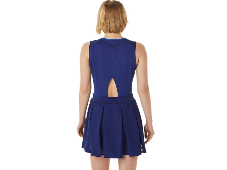 ASICS Women's Dive Blue Match Dress - Lightweight Performance Tennis Dress