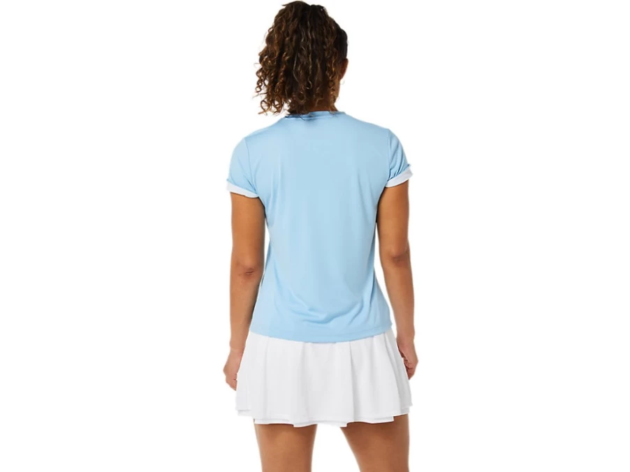 ASICS Women's Arctic Sky Graphic Tee - Stylish Court-Inspired Casual Top