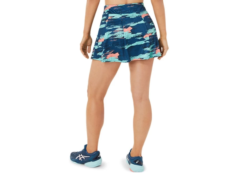 ASICS Women's Light Indigo Match Graphic Skort – Athletic Tennis Skirt with Shorts