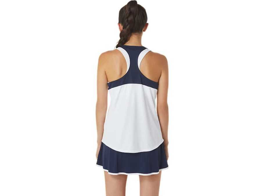 ASICS Women's Court Tank Top - Brilliant White/Midnight - Tennis & Active Wear