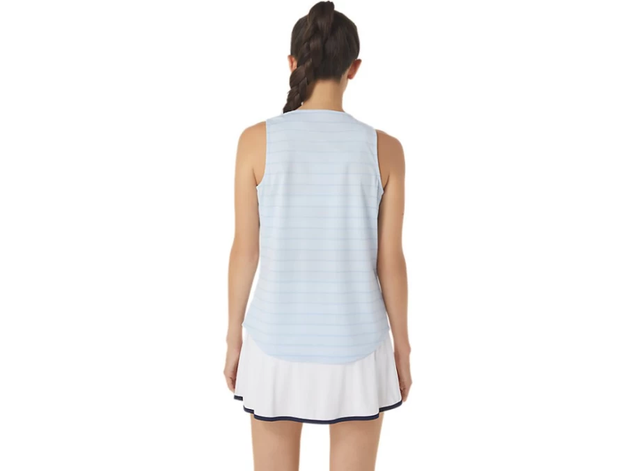 ASICS Women's Soft Sky Court Stripe Tank Top – Lightweight Athletic Shirt
