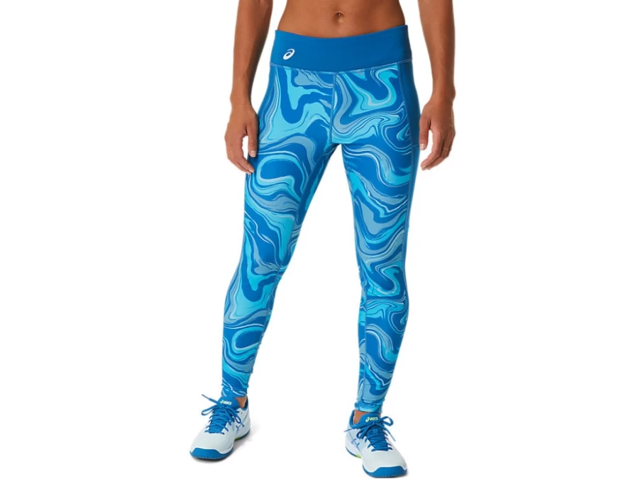 ASICS Women's Reborn Blue Graphic Tight - High-Performance Workout Leggings