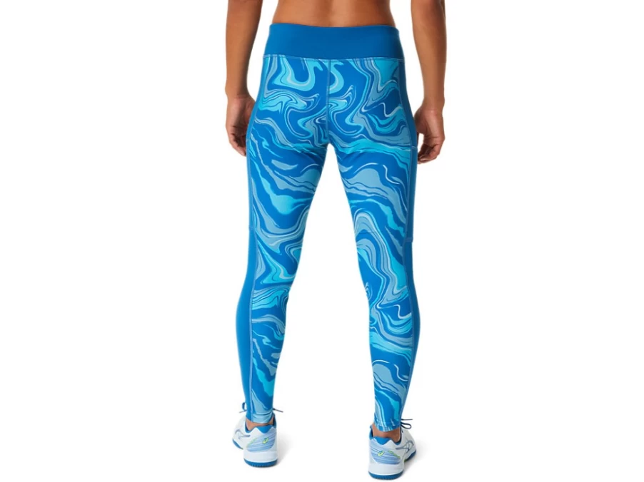 ASICS Women's Reborn Blue Graphic Tight - High-Performance Workout Leggings