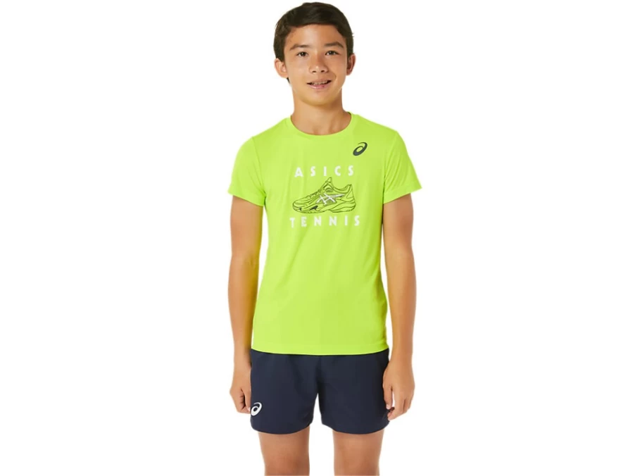 ASICS Kids' Hazard Green Tennis Graphic Short Sleeve Top