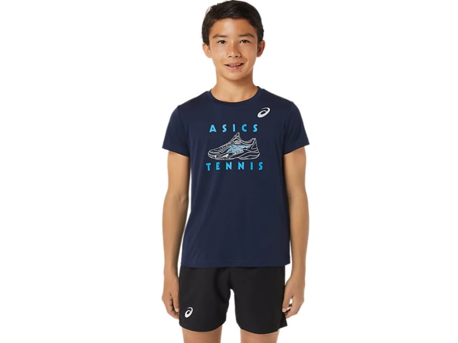 ASICS Kids' Midnight Graphic Tennis Short Sleeve Top