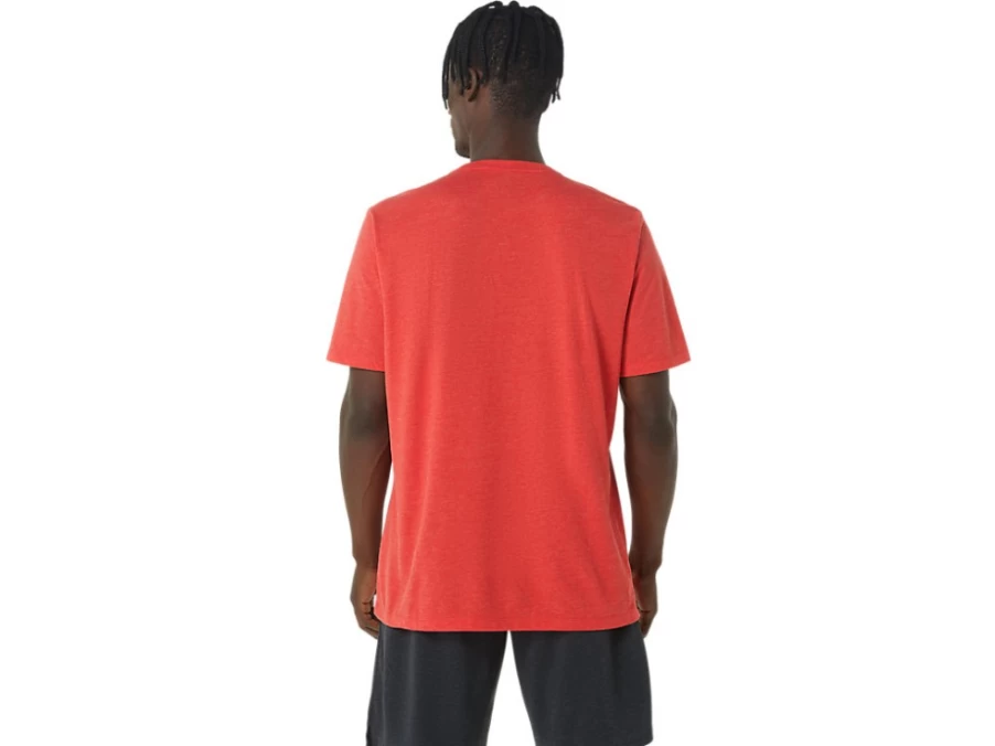 ASICS Unisex Classic Red Heather Wrestling Graphic Tee - Comfortable & Stylish Sportswear