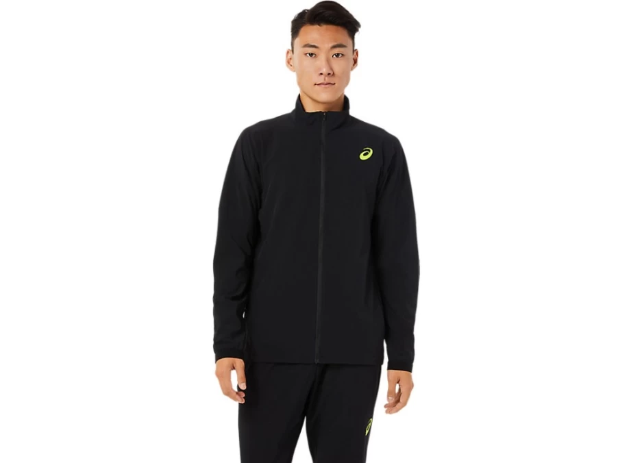 ASICS Men's Performance Black Stretch Woven Jacket