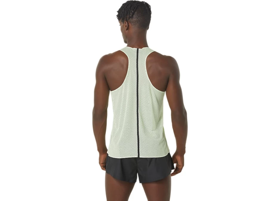 ASICS Men's Actibreeze Jacquard Singlet - Whisper Green Performance Athletic Shirt
