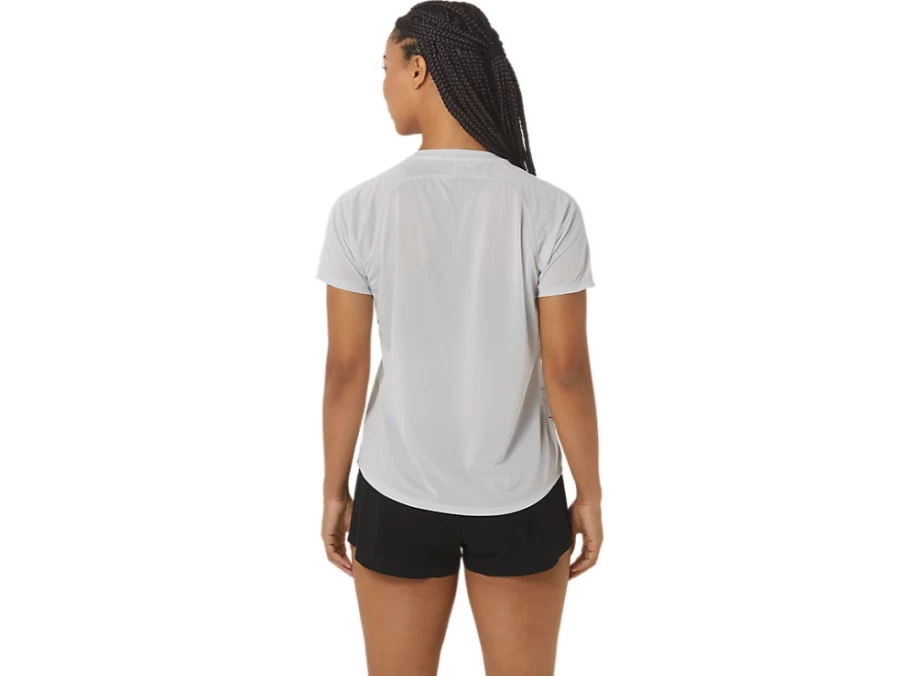 ASICS Women's CJ-Line Lightweight Short Sleeve Top - Glacier Grey/Electric Red