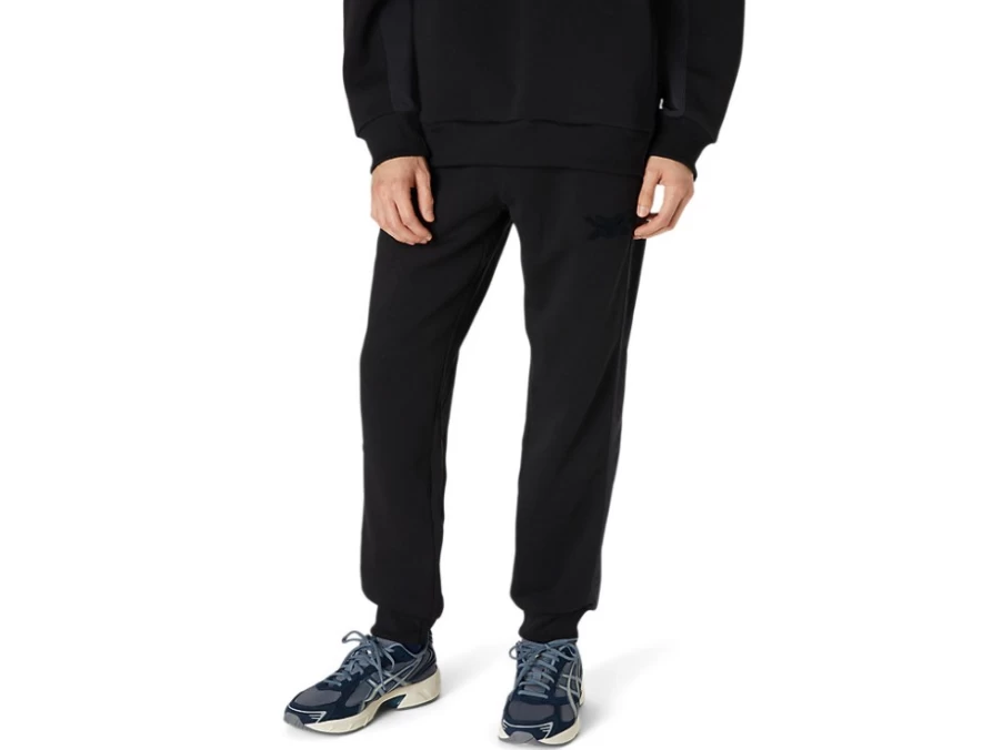 ASICS Men's Performance Black Brushed French Terry Sweatpants