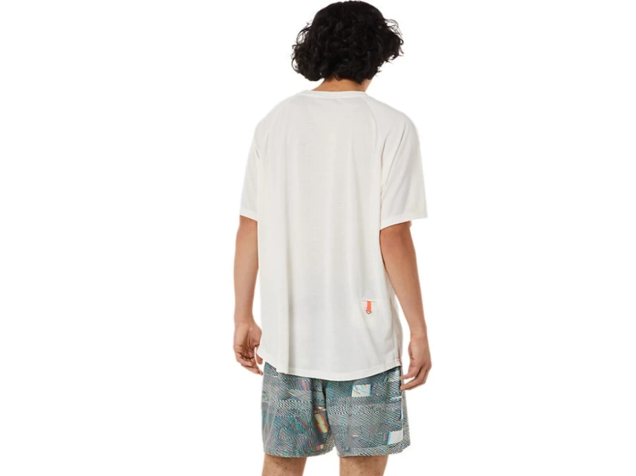 ASICS Men's Cream Pocket Short Sleeve Top