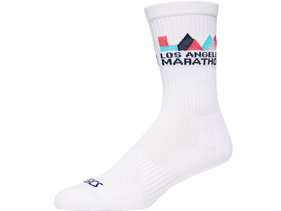 ASICS Unisex LAM Crew Socks - Brilliant White Athletic Sports Socks for Men and Women