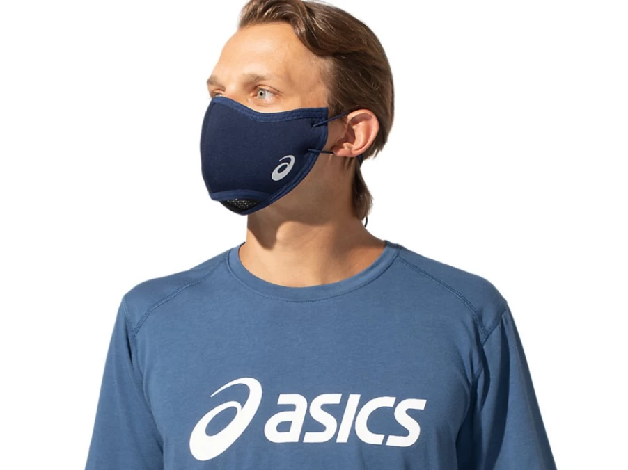 ASICS Unisex Peacoat Running Face Mask - Breathable Sports Face Cover