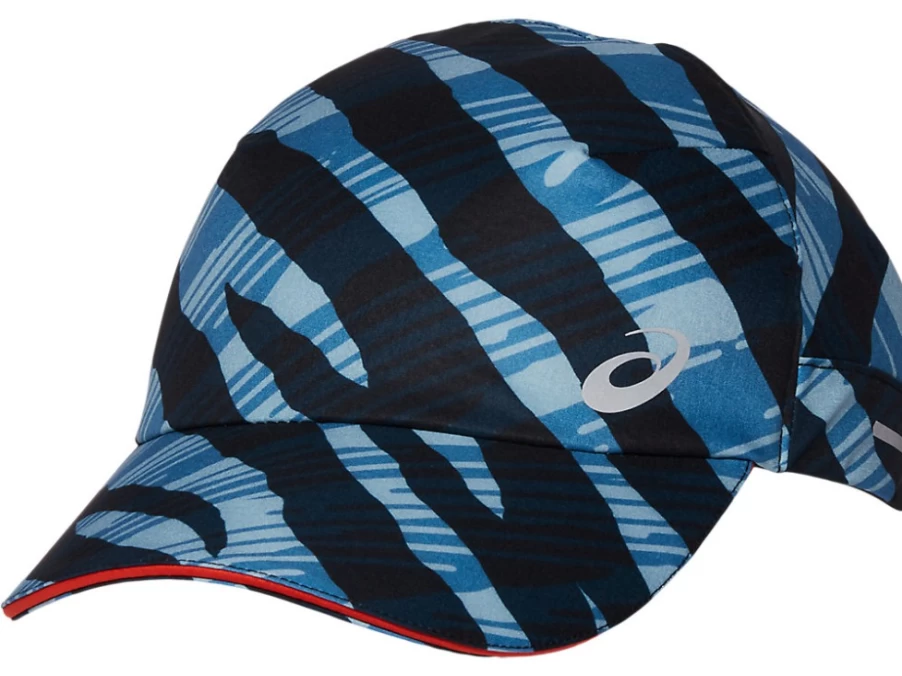 ASICS Unisex Azure/Cherry Tomato Graphic Woven Cap - Stylish & Comfortable