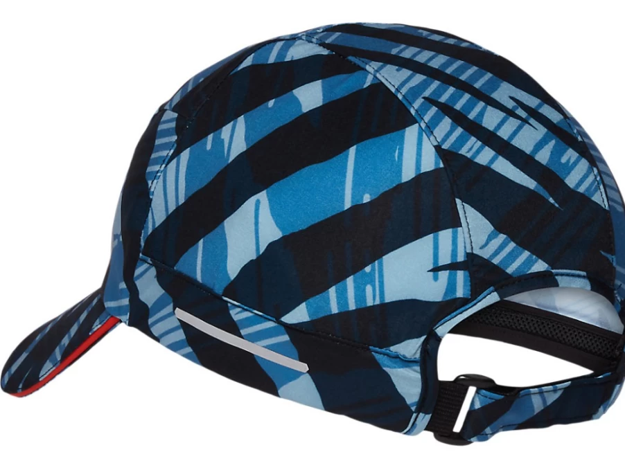 ASICS Unisex Azure/Cherry Tomato Graphic Woven Cap - Stylish & Comfortable
