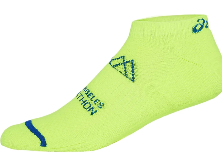 ASICS Men's CUSHION LOW 3-PACK LAM Socks in Coastal Rose/Pacific Teal/Safety Yellow