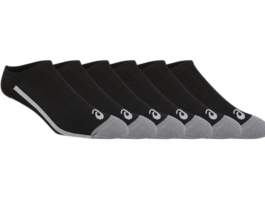 ASICS PERFORMANCE 2 NO SHOW SOCKS UNISEX PERFORMANCE BLACK ATHLETIC SOCKS