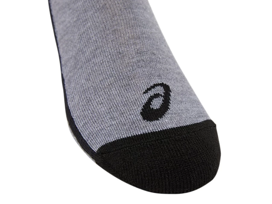 ASICS PERFORMANCE 2 NO SHOW Socks - Medium Grey Heather/Performance Black - Unisex Athletic Low-Cut Socks