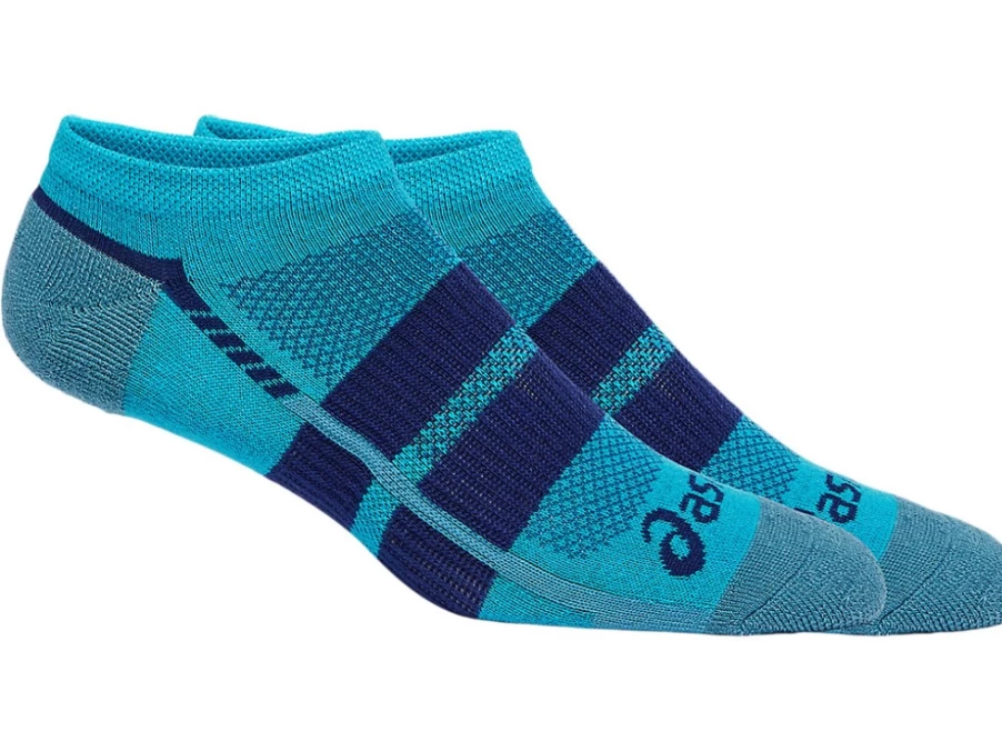 ASICS Unisex Speed No-Show Socks 2-Pack - Lagoon Color Lightweight Athletic Socks