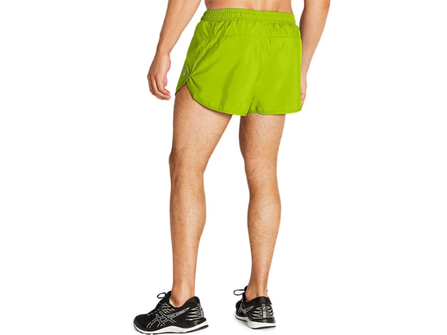 ASICS Men's Split Shorts - Lime Zest Running Shorts for Men
