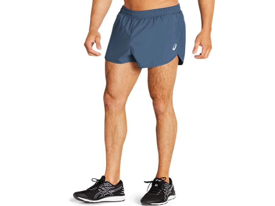 ASICS Men's Storm Blue Split Running Shorts