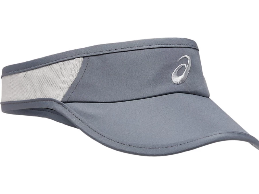 ASICS Unisex MAD DASH VISOR Cap - Dark Grey/Light Grey Sporty Adjustable Sun Hat