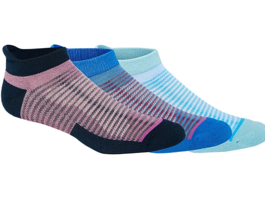 ASICS Women's Cushion Low Cut Socks (3 Pack) - Digital Aqua/Aqua Angel/Digital Grape