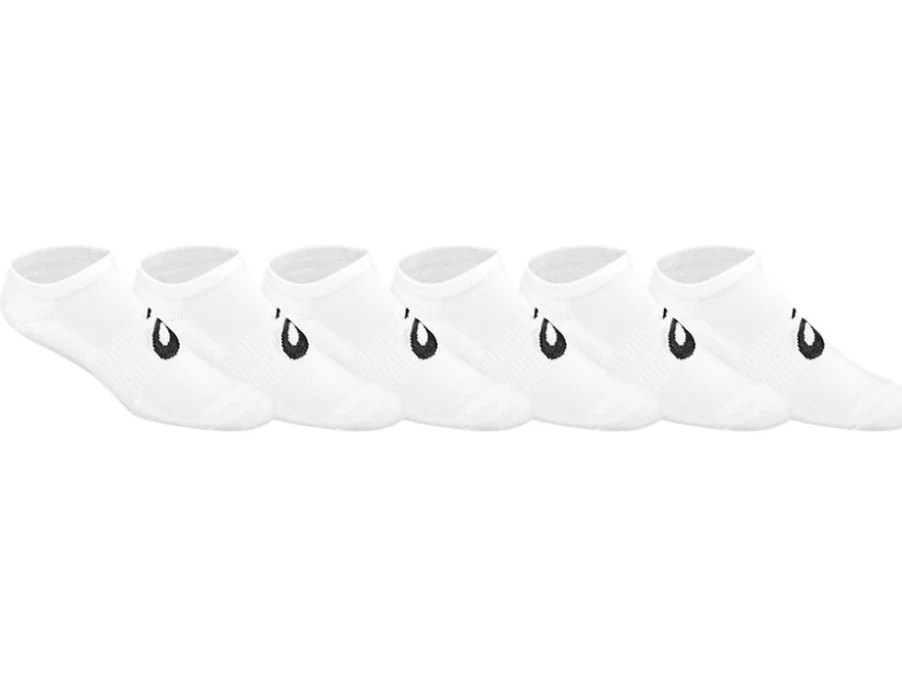 ASICS Women's Brilliant White No Show Socks 6-Pack - Comfortable Low Cut Invisible Athletic Socks