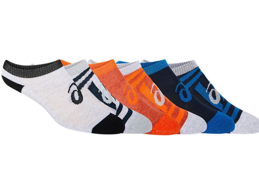 ASICS Kids Youth Invasion No Show Socks - Reborn Blue/Marigold/French Blue